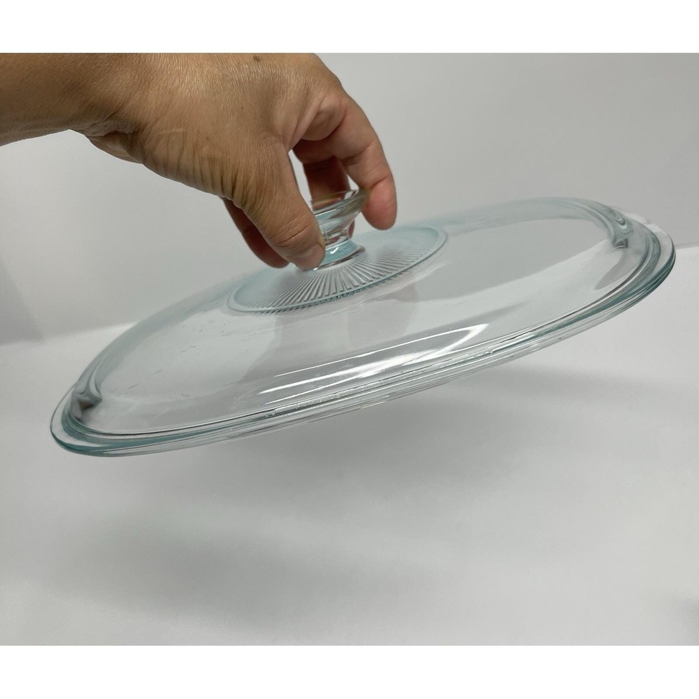 Pyrex Lid DC1.5C Clear Glass Oval Lid 11" X 8.5" Corning Ware Casserole Dishes - Picture 5 of 8